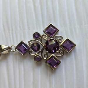 COPY - Amethyst cross Sterling Silver necklace